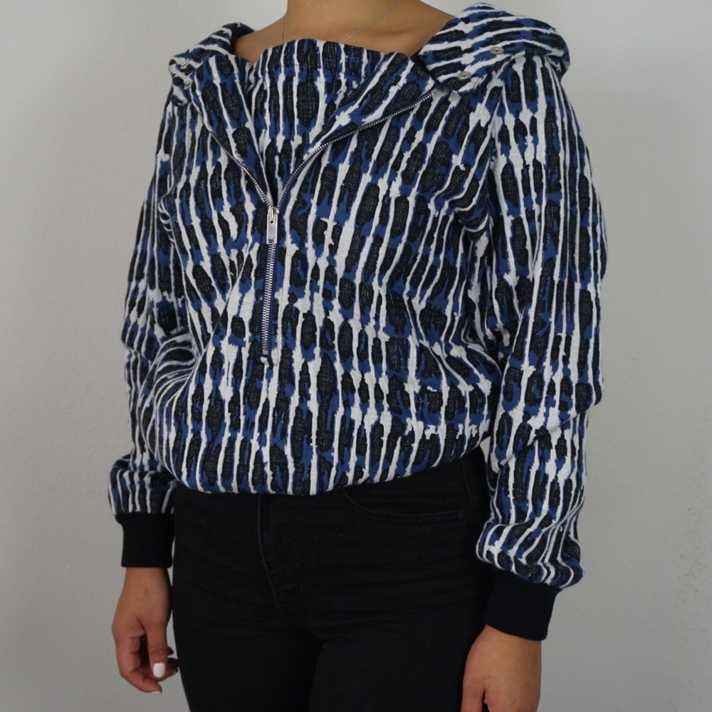 Stella McCartney Blue Print Zipper Hoodie